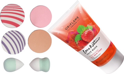 

Oriflame Sweden Love Nature Face Wash Strawberry 200ml (32668) With Puff Sponge(Set of 7)