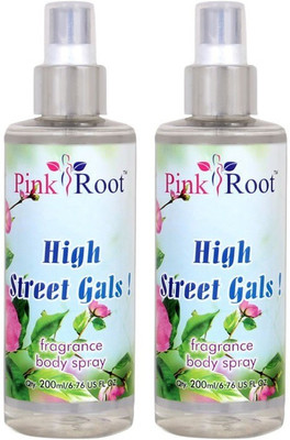 

Pink Root High Street Gals Fragrance body Spray 200ml(Set of 2)