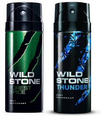 

Wild Stone Forest Spice and Thunder Deodorant Spray Pack of 2 Combo (150ML each) Deodorant Spray - For Men(300 ml, Pack of 2)
