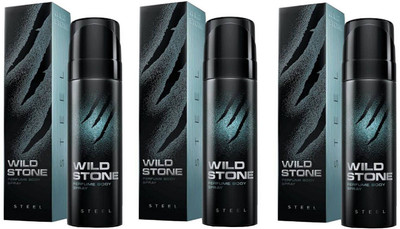 

Wild Stone Code Steel Perfume Body Spray Pack of 3 Combo (120ML each) Perfume Body Spray - For Men(360 ml, Pack of 3)