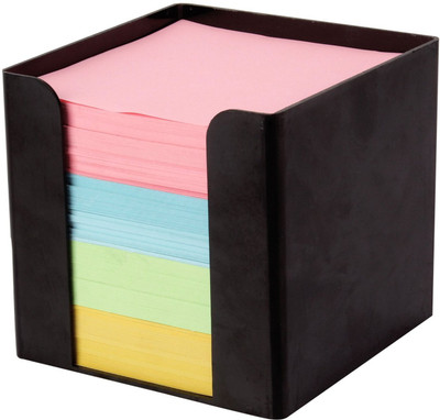 

PINZO 1 Compartments Plastic Memo Cube(Black)