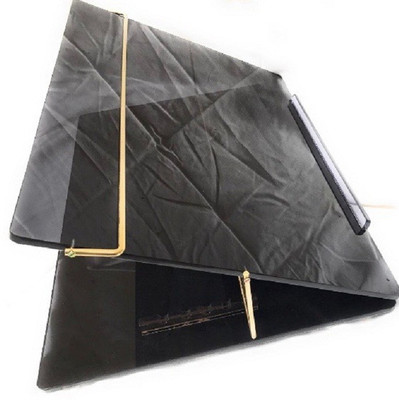 

RADISSON Make in india 2 Compartments P.S SHEET TABLE TOP ELEVATOR DESK SMALL SIZE 12x16 INCH 7MM(Black smoke)