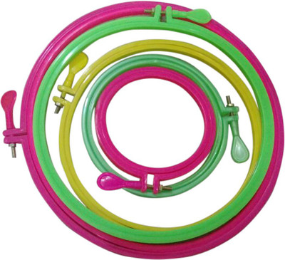 

Haryana Craft Plastic Embroidery Hoops Rings or Frame ((Multi Color, 9 inch , 8 inch , 7 inch , 5 inch , 4 inch) Embroidery Hoop(Pack of 5)