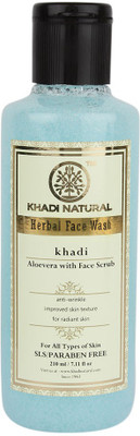 Khadi Natural Aloevera with Scrub Face Wash(210 ml)