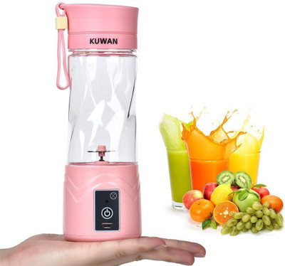 

VibeX ® Electric USB Juicer Cup, Rechargeable Vegetable Fruit Juice Blender Portable Personal Drink Bottle 380 ml Shaker(Pack of 1, Pink)
