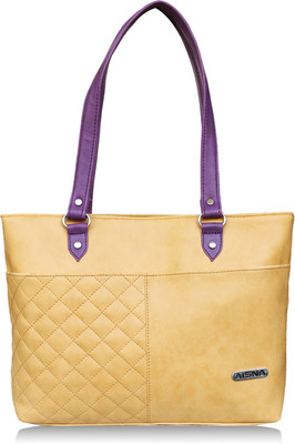 Aisna Shoulder Bag(Beige, Purple)