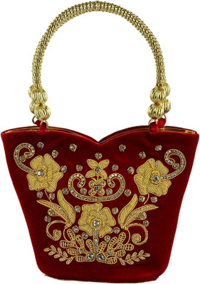 

Tooba Handicraft Hand-held Bag(Red)