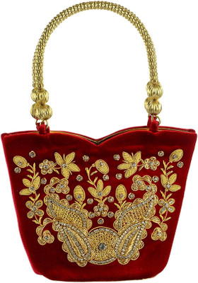 

Tooba Handicraft Hand-held Bag(Red)