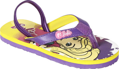 

Barbie Girls Slip On Slipper Flip Flop(Yellow, Yellow/purple
