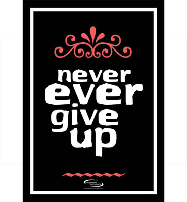 

PW Never Give Up Wall Poster 13*19 inches Matte Finish Paper Print(19 inch X 13 inch, Rolled)