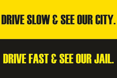 

PW Drive Slow & See Our City Drive Fast & See Our Jail Wall Poster 13*19 inches Matte Finish Paper Print(19 inch X 13 inch, Rolled)