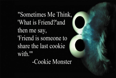 

PW cookie monster quotes poste Wall Poster 13*19 inches Matte Finish Paper Print(19 inch X 13 inch, Rolled)