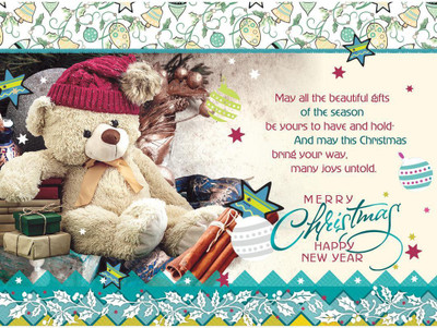 

MERRY CHRISTMAS POSTER FINE QUALITY D POSTER PRINT ON 13X19 INCHES Paper Print(19 inch X 13 inch, Rolled)