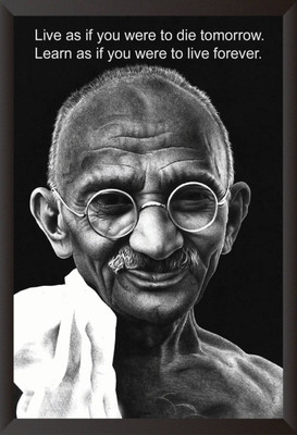

Aabhaas Mahatma Gandhi Wall Poster Fine Art Print(12 inch X 18 inch, Rolled)