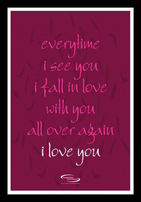 

PW Fall In Love Wall Poster 13*19 inches Matte Finish Paper Print(19 inch X 13 inch, Rolled)