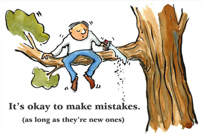 

PW It's okay to make mistake Wall Poster 13*19 inches Matte Finish Paper Print(19 inch X 13 inch, Rolled)