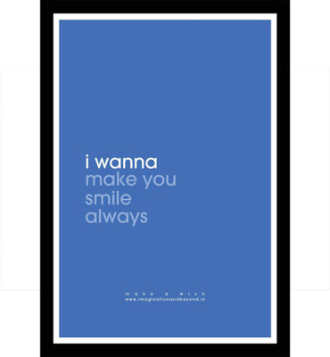 

PW Make A Wish Smile Wall Poster 13*19 inches Matte Finish Paper Print(19 inch X 13 inch, Rolled)