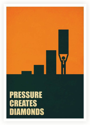 

PW Pressure Creates Diamonds Business Quotes Wall Poster 13*19 inches Matte Finish Paper Print(19 inch X 13 inch, Rolled)
