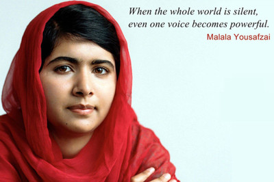 

PW Malala yousafzai quotes Wall Poster 13*19 inches Matte Finish Paper Print(19 inch X 13 inch, Rolled)