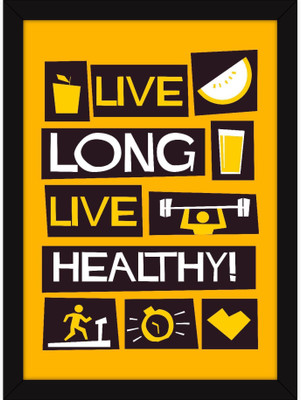 

PW s For Gym Motivation | s For Living Room And Dining Area - Live Long & Healthy Wall Poster 13*19 inches Matte Finish Paper Print(19 inch X 13 inch, Rolled)