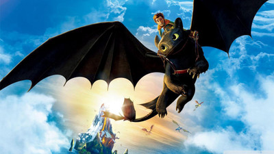 

hiccup and toothless wall POSTER PRINT ON 13X19 INCHES Paper Print(19 inch X 13 inch, Rolled)