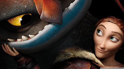 

how to train your dragon 2 valka and dragon cloudjumper wall POSTER PRINT ON 13X19 INCHES Paper Print(19 inch X 13 inch, Rolled)