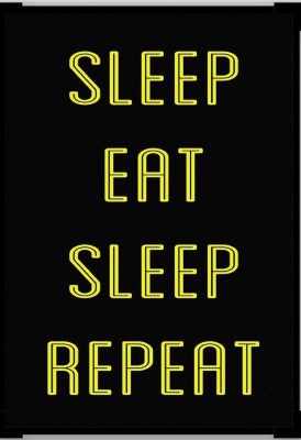 

Wall Poster Sleep Eat Sleep Repeat Thick Font POSTER PRINT ON 13X19 INCHES Paper Print(19 inch X 13 inch, Rolled)