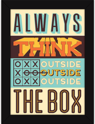 

PW Office s - Inspirational Quotes With For Wall And Table Decor - Think Outside The Box Wall Poster 13*19 inches Matte Finish Paper Print(19 inch X 13 inch, Rolled)