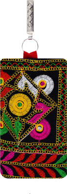 

Bagaholics Ethnic Raw Silk Saree Clutch Mobile Pouch Ladies Purse Gift For Women Waist Clip Mobile Pouch(Black)