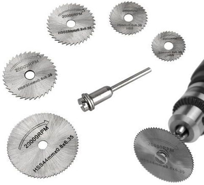 ISC Circular Saw Blade Set For Metal & Dremel Rotary for Wood Aluminum Cutting Circular Saw Blade Set For Metal & Dremel Rotary for Wood Aluminum Cutting Rotary Bit Set(6 Bits)