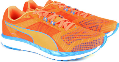 

Puma Speed 500 IGNITE PWRCOOL Running Shoes For Men(Blue, Orange, Orange clown fish-french blue