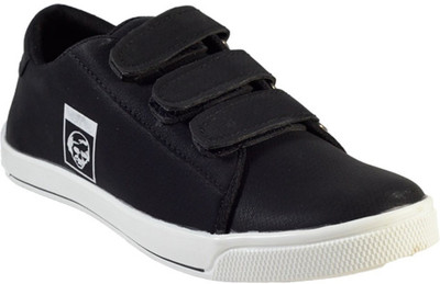 

MarcoUno BLACK COLOUR VELCRO CASUAL SHOES Canvas Shoes For Men(Black