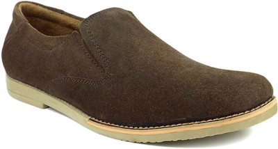 

Ripley Nero Series Genuine Suede Leather Corporate Casuals For Men(Brown, Nero brown