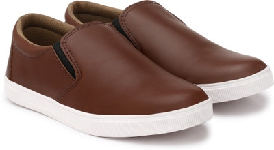 Drex Canvas Upper Sneakers For Men(Brown