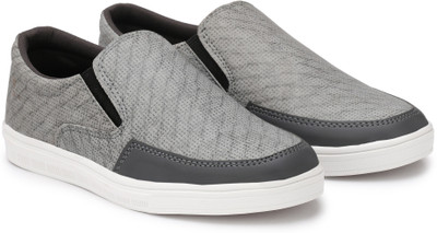 

Andrew Scott Canvas Upper Slip On Sneakers For Men(Grey