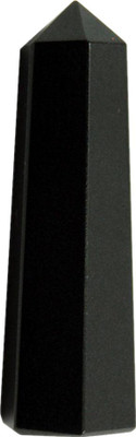 

beyond thoughts Black Agate Tower Decorative Showpiece - 7 cm(Crystal, Black)