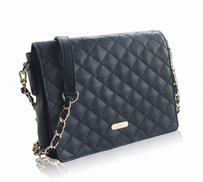 

Gripp Women Evening/Party Blue Genuine Leather Sling Bag