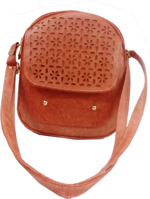 

Panache Women Casual Orange Leatherette Sling Bag