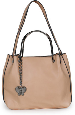 

Butterflies Women Formal Beige PU Hand-held Bag