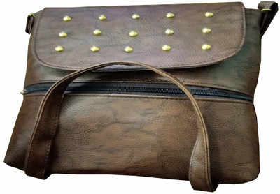 

Kapur Enterprises Women Casual Brown PU Sling Bag