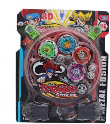 

BestDealz4u Beyblade Set With Ripcord Launcher and Torstadium ( 4 Blades)(Multicolor)