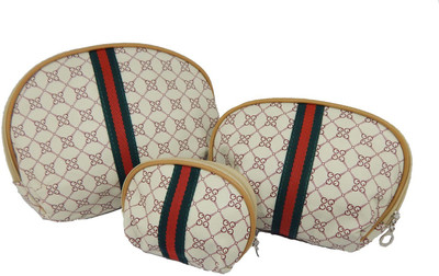 

RK Brands Designer Makeup Kit (Set of 3) Travel Toiletry Kit(Beige)