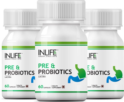 

Inlife Prebiotics And Probiotics Supplement For Digestion & Immune Health For Men & Women - 60 Capsules (3-Pack)(60 No)