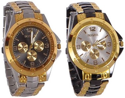 MANTRA GOLD SILVER ROSRA STYLE Watch  - For Men   Watches  (MANTRA)