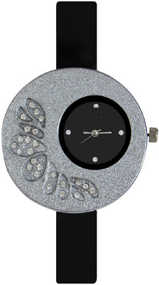 View PMAX Big Fancy Designer look Collection Black PU Analog Watch - For Women Watch  - For Women Wrist Watches Price Online(PMAX)