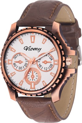VIOMY GS2011 Stylish white dial & Brown strap watch for boys and mens Watch  - For Men   Watches  (VIOMY)