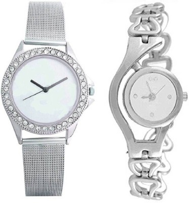 Ismart Miss perfect Silver and Silver chain combo watch women Watch  - For Girls   Watches  (Ismart)