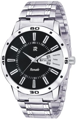 Romado RMDD-BLK NEW ROYAL BLACK DAY DATE Watch  - For Boys   Watches  (ROMADO)
