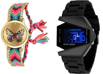 LAVISHABLE fabric multicolor belt Rocket 452g pack of 2 Watch - For Girls Watch  - For Men & Women   Watches  (Lavishable)