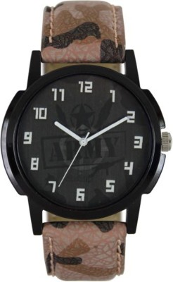 MANTRA ARMY PATTERN LEATHER BELT WATCH Watch  - For Men   Watches  (MANTRA)